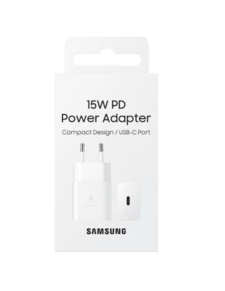 Samsung Chargeur Secteur USB-C 15W - Blanc - Packaging Original