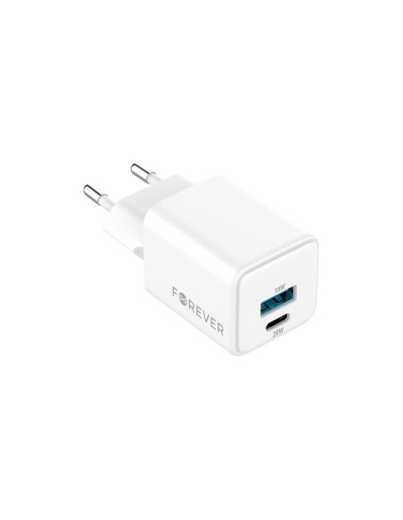 Adaptateur Chargeur secteur 1XUSB-C 1XUSB - GaN PD QCTC-08 - 20W - Forever