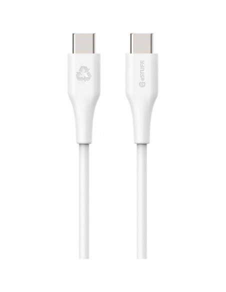 INFINITE USB-C to USB-C Cable , 1m White. Recycled Plastic. Super Soft