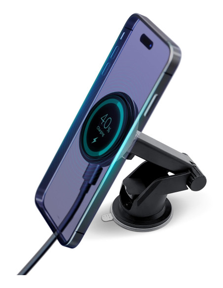 chargeur d'appareils mobiles Smartphone Noir USB Recharge sans fil Charge rapide