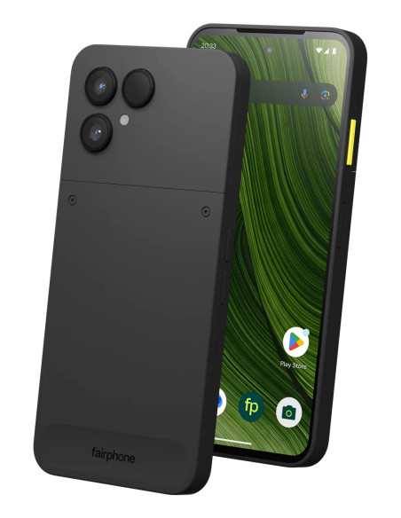 Fairphone (Gen 6+) 16 cm (6.31") Double SIM Android 16.0 5G USB Type-C 12 Go 256 Go 4415 mAh Noir